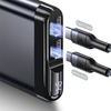 USAMS Powerbank PB55 10000mAh 2xUSBwyświetlacz LED szary/grey 10KCD14801 (US-CD148) aluminium