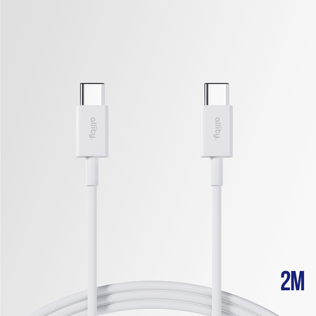 Allity kabel AUC-03 USB-C - USB-C 2,0 m 60W biały