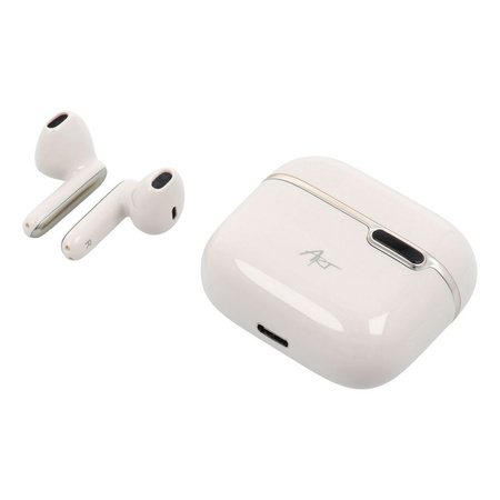 Słuchawki bezprzewodowe / bluetooth Stereo TWS ART AP-TW-B4W + stacja dokująca ze złączem typ C białe