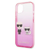 Karl Lagerfeld KLHCP13STGKCP iPhone 13 mini 5,4 "hardcase pink / pink Gradient Ikonik Karl &amp; Choupette