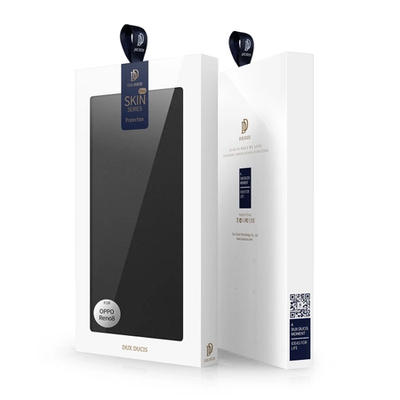 Dux Ducis Skin Pro case for Oppo Reno 8 flip cover card wallet stand black