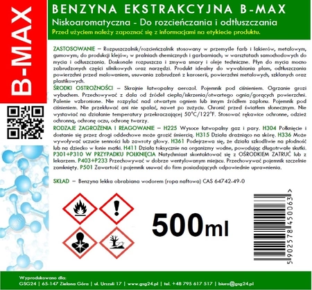 Extraktionsnaphtha in Aerosol B-MAX Spray 500ML