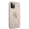 Guess GUHCP12M4GMGPI iPhone 12/12 Pro 6,1" różowy/pink hardcase 4G Big Metal Logo