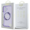 Original Case IPHONE 16 Guess Hardcase IML Flowers Wreath MagSafe (GUHMP16SHFWFCU) purple