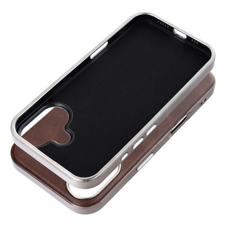 Futerał GENTLEMAN MAG COVER kompatybilny z MagSafe do IPHONE 16e (SE 4 2025) brązowy