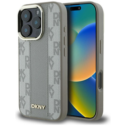 Original Case IPHONE 16 PRO MAX DKNY Hardcase Checkered Pattern MagSafe beige