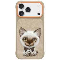 Etui Nimmy Big Eyed Pet 2.0 Cat do       iPhone 17 Pro beżowy