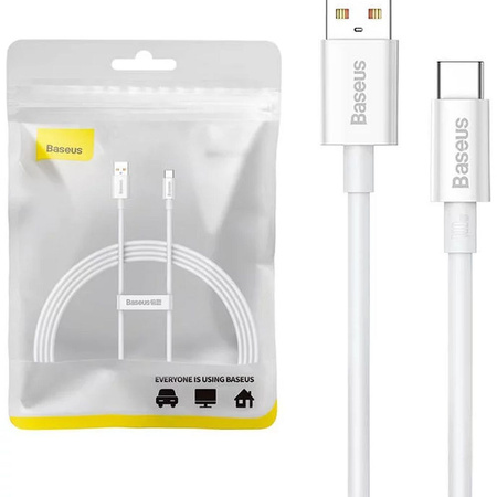 BASEUS kabel USB A do Typ C PD 100W 1,5m biały P10320102214-02