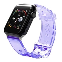 Pasek silikonowy bransoleta bransoletka Strap Light do zegarka Apple Watch 38 / 40 mm - fioletowy