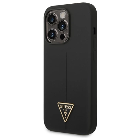 Guess GUHCP14XSLTGK iPhone 14 Pro Max 6.7&quot; black/black hardcase Silicone Triangle