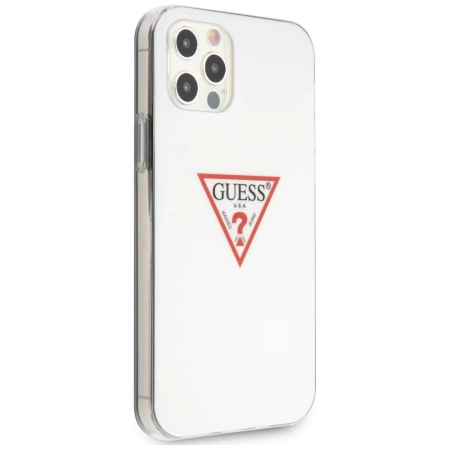Guess Triangle Logo - Etui iPhone 12 / iPhone 12 Pro (biały)