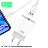 ŁADOWARKA SIECIOWA 3,6A 18W BIAŁA DENMEN + KABEL TYP-C 3600mA FAST CHARGING DC07T