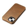 iCarer Oil Wax Premium Leather Case skórzane etui iPhone 14 Plus magnetyczne z MagSafe brązowy (WMI14220703-TN)