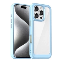 Etui Outer Space Case z żelową ramką do iPhone 16 Pro - niebieskie