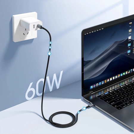 Choetech XCC-1014 USB-C / USB-C PD 60W Kabel – grau