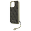 Original Handyhülle IPHONE 16 PRO Guess Hardcase 4G Charms Collection (GUHCP16LGF4GBR) braun