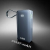 Powerbank SBS 10000 mAh 20W mit integriertem USB-C-Kabel und Digitalanzeige - dunkelgrau