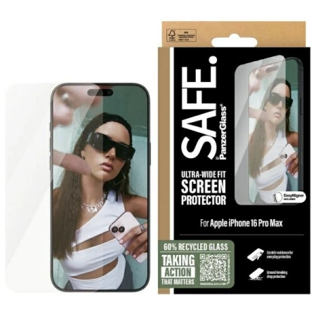 SAFE by PanzerGlass Ultra-Wide Fit Tempered Glass for iPhone 16 Pro Max