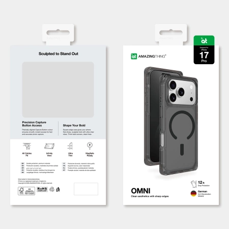 Etui AMAZINGTHING Omni na iPhone 17 Pro kompatybilne z MagSafe - czarne