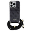 Original Case IPHONE 16 PRO Guess Hardcase Crossbody Cord 4G Print (GUHCP16LHC4SEK) black