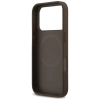Guess Leather 4G Triangle Strass MagSafe Case für iPhone 17 Pro - Braun