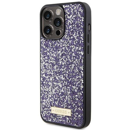 Guess nakładka do iPhone 15 Pro Max 6,7" GUHCP15XPFGSBSP jasnoróżowa HC Rhinestone Meta Logo