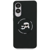 Karl Lagerfeld Silicone Double Heads And Circle MagSafe - Etui Samsung Galaxy S25 Edge (czarny)