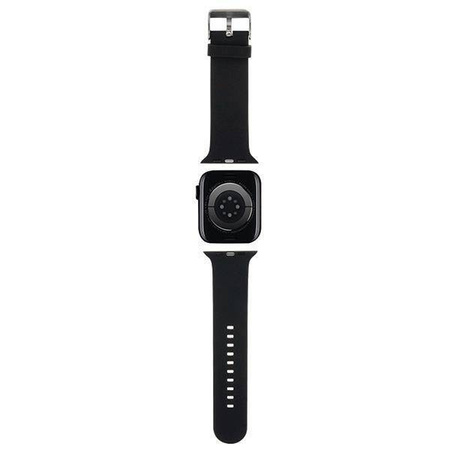 Strap for APPLE WATCH 4 / 5 / 6 / 7 / 8 / SE (38 / 40 / 41 MM) Karl Lagerfeld Strap 3D Rubber Karl&Choupette Heads (KLAWMSLKCNK) black