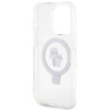 Oryginalne Etui IPHONE 13 PRO Karl Lagerfeld Hardcase Ring Stand Karl&Choupettte MagSafe (KLHMP13LHMRSKCH) białe