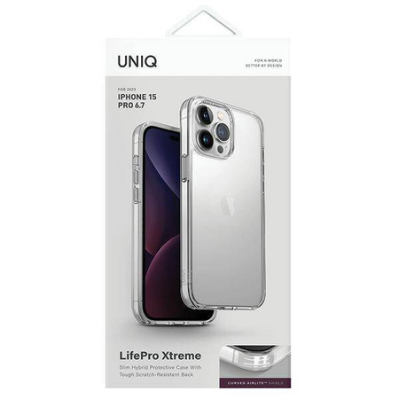 Uniq LifePro Xtreme Hülle iPhone 15 Pro Max 6,7" transparent/kristallklar
