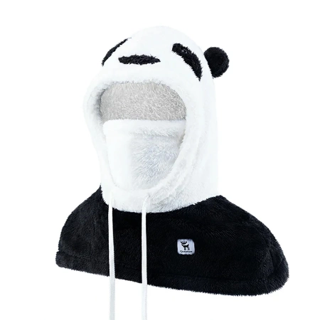 Qunature Panda Ski Balaclava for Kids/Adults Size L - Black/White