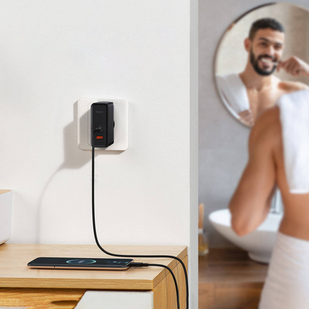 Baseus GaN5 Pro Fast Universal GaN USB Charger Type C / USB 100W PD3.0, QC4.0 +, AFC white (CCGP090201)