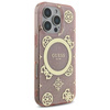 Original Handyhülle IPHONE 16 PRO Guess Hardcase IML Peony On 4G Background MagSafe (GUHMP16LH4PYEEP) rosa