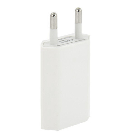 ECONOMY ŁADOWARKA SIECIOWA USB 1A BIAŁA PŁASKA