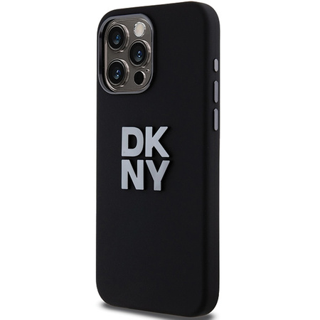 DKNY DKHCP15XSMCBSK iPhone 15 Pro Max 6.7" czarny/black hardcase Liquid Silicone Metal Logo