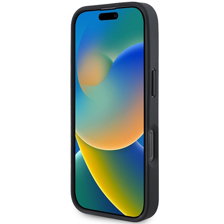 Mercedes nakładka do iPhone 16 Pro 6,3&quot; MEHMP16L23RURBK Hardcase MB Blue Line Leather MagSafe czarna