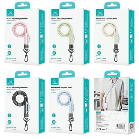 Uniwersalna Smycz do Telefonu 1,2m USAMS ZB282GS03 (US-ZB282) różowe