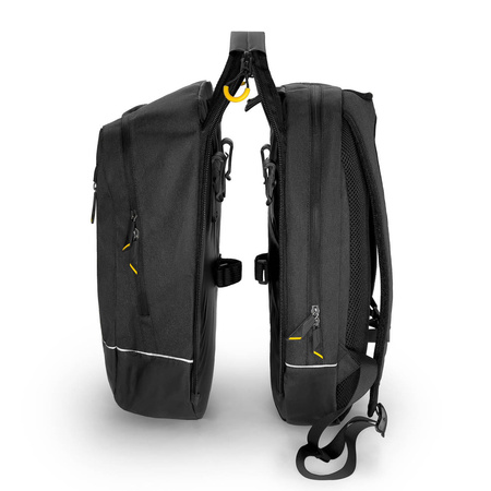 Wozinsky dwuczęściowa torba rowerowa plecak 2w1 30l czarna (WBB30BK)