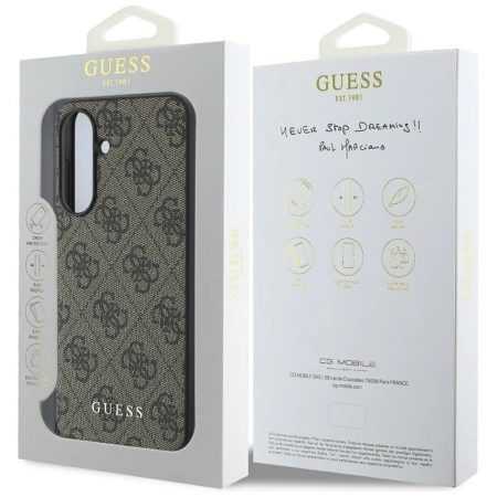 Guess 4G Charms Collection Hülle für Samsung Galaxy A56 - Braun