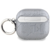 Oryginalne Etui APPLE AIRPODS 4 Karl Lagerfeld Cover Monogram Choupette Head srebrne