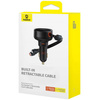 Baseus Enjoyment USB-C-Autoladegerät mit USB-C/ Lightning -60-W-Kabel – Schwarz