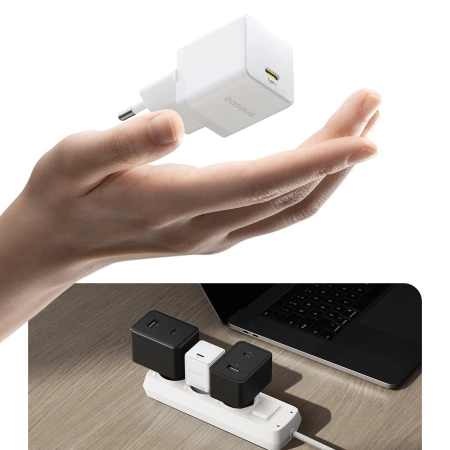 Baseus Palm 20W USB-C Wandladegerät - Weiß
