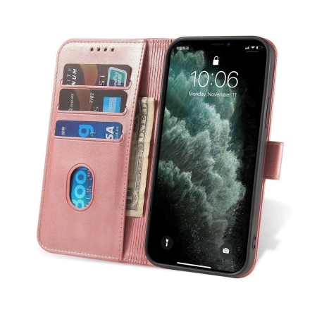 Magnethülle Elegante Hülle Flip Cover für Poco M4 Pro 5G Rosa