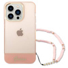 Guess Translucent Pearl Strap - Etui iPhone 14 Pro Max (różowy)