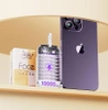 Joyroom mini powerbank 10000mAh Colorful Series 22.5W z 2 wbudowanymi kablami USB C i Lightning biały (JR-L012)