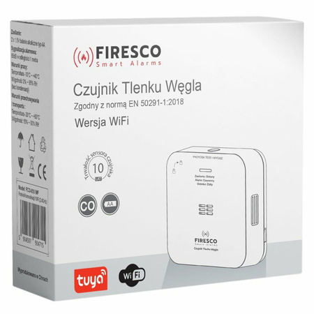 Czujnik tlenku węgla Firesco FCO-850 WF  Wi-Fi Tuya Smart Life