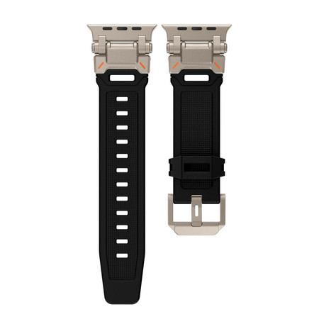 Pasek do APPLE WATCH 4 / 5 / 6 / 7 / 8 / 9 / SE / ULTRA 1/2 (44 / 45 / 49 MM) Tech-Protect Delta Pro black-titanium