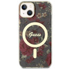 Guess GUHMP14SHCFWSA iPhone 14 6.1" zielony/khaki hardcase Flower MagSafe