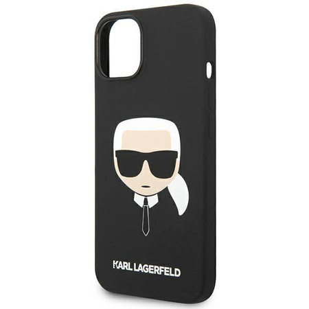 Oryginalne Etui IPHONE 14 PLUS Karl Lagerfeld Harcase Silicone Karl's Head czarne