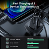 Acefast ładowarka samochodowa 66W 2x USB Typ C / USB, PPS, Power Delivery, Quick Charge 4.0, AFC, FCP, SCP czarny (B3 black)